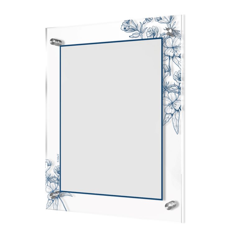 Custom Blue Floral Wall Plaque
