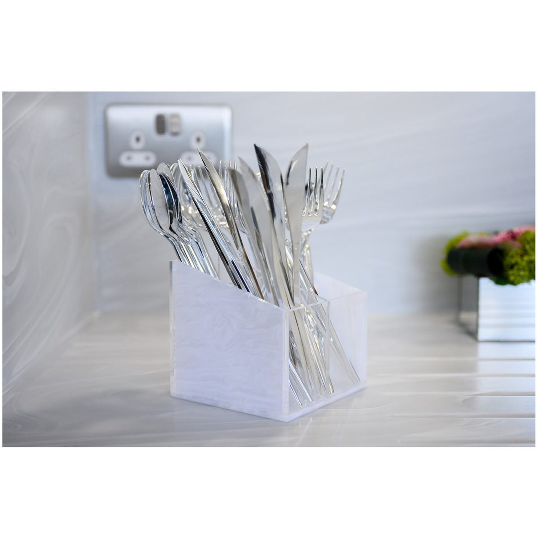 Cutlery Holder / Organiser - White Pearl
