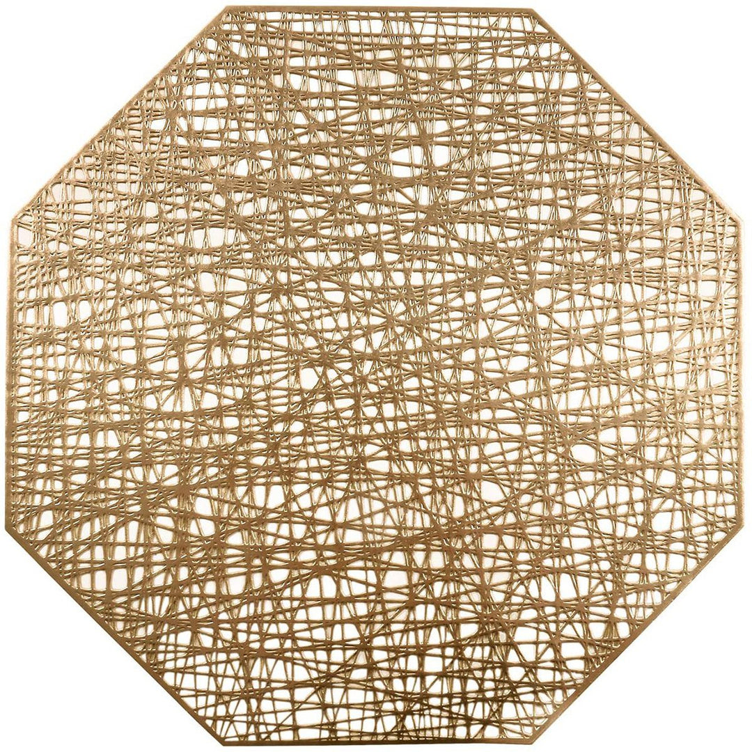Hexagon Chargers / Placemats, 2 Pack - Gold