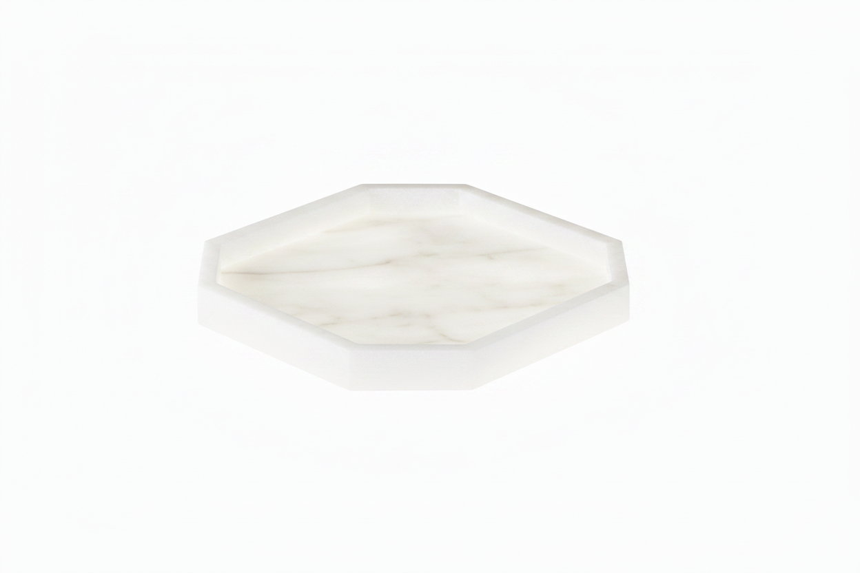 Washing Cup Base White Marble