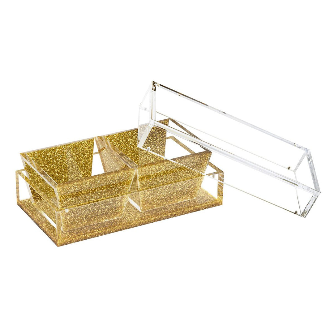 Dip Dish with Magnetic Lid, 2 Dishes - Gold