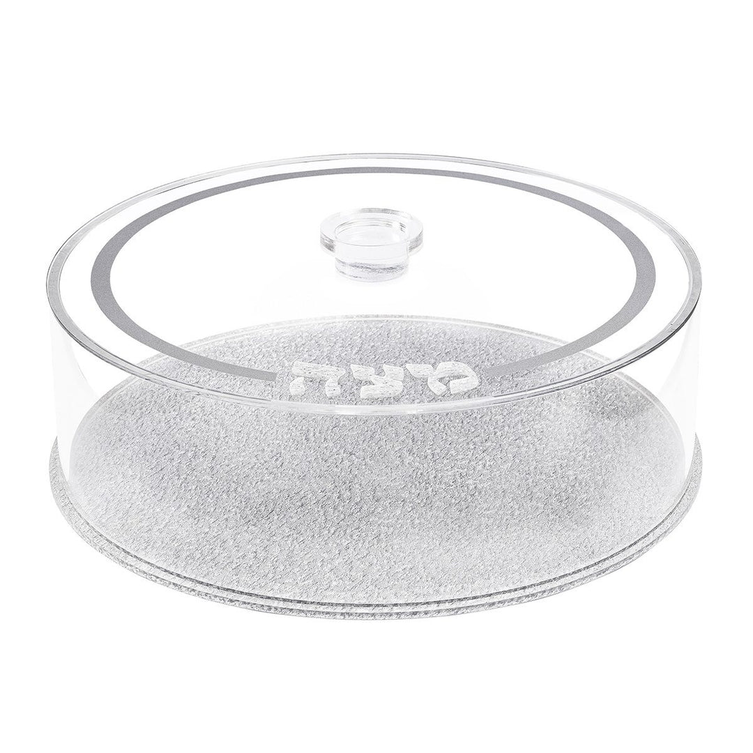 Round Matzah Box - Silver